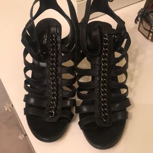 Black coach heels